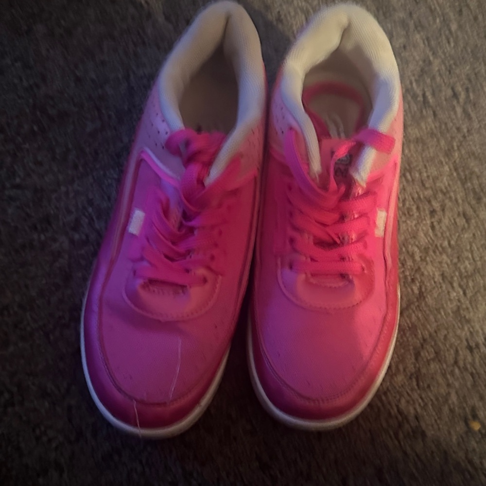 Red Kids Sneakers - Pink and White